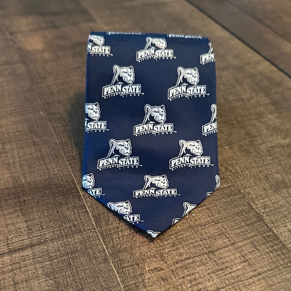JM Collection Navy Blue Penn State Men's Tie
